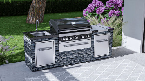 Cocina Exterior Acero Inoxidable y Piedra Alicante Maxim - Imagen 3