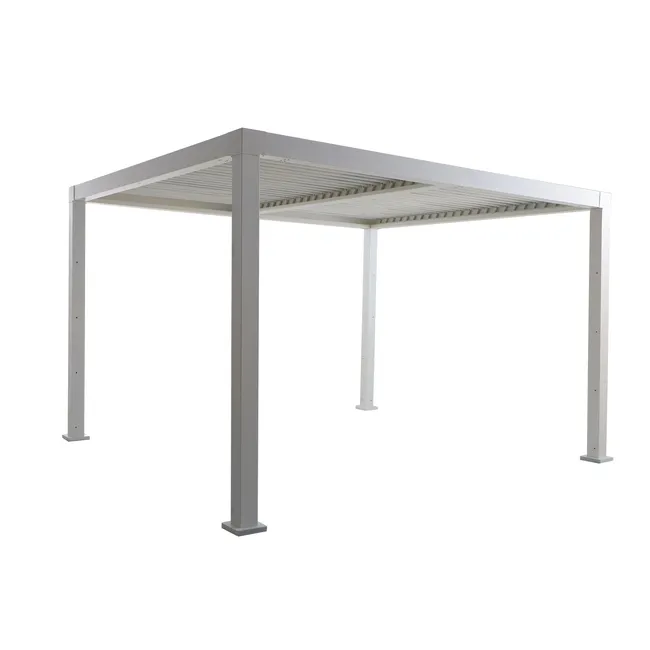 Pérgola Bioclimática NATERIAL Clima Bio Aluminio Blanca 358x313 cm