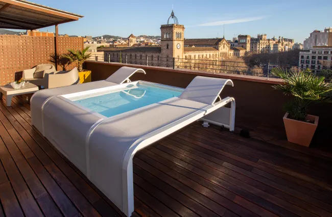 Piscina Mariposa con Tumbonas GRE - Set Piscina Familiar Premium